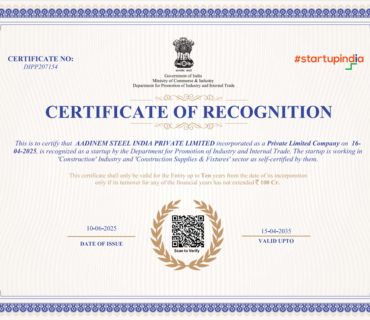Startup India Certificate